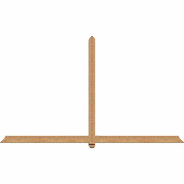 Ekena Millwork Eugene Smooth Timber Gable Bracket, Western Red Cedar, 96"W x 56"H x 3 1/2"D x 3 1/2"F, 14/12 Pitch GBW096X56X0404EUG00SWR - main